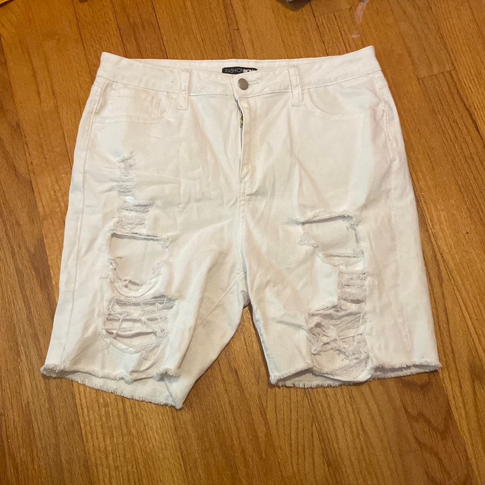 White Fashion Nova Shorts
